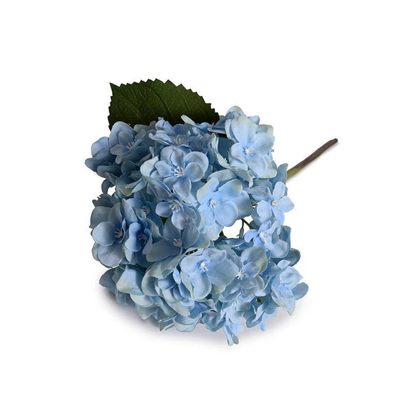 Hydrangea Stem with Leaf, 18" L - Blue
