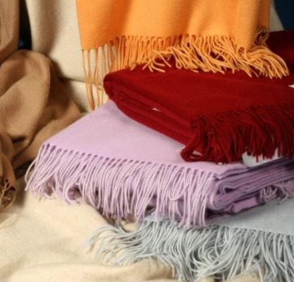 CASHMERE KNITTED THROW