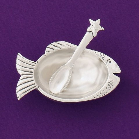 Salt cellar with a spoon Pewter Crab - Au Bain Marie