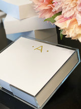 Large Gold Foil Initial Notepads: G