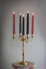 12" Square Taper Handmade Beeswax Candles: Eucalyptus
