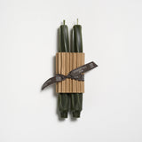 9" Twist Taper Handmade Beeswax Candles: Cream