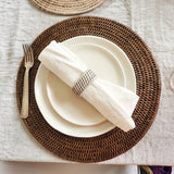 Round Placemat  15': Natural Bamboo