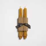 9" Twist Taper Handmade Beeswax Candles: Cream