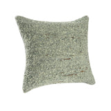 Textured Wool Boucle Decorative Cushion Abstract Distressed: Green