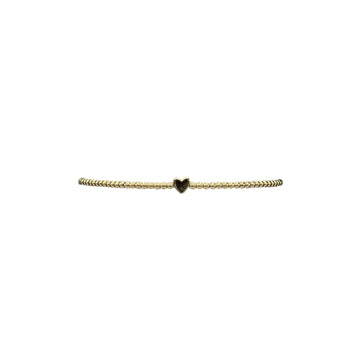 2MM SIGNATURE BRACELET WITH 14K HEART BEAD