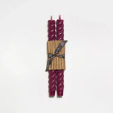 10" Rope Taper Handmade Beeswax Candles: Cobalt