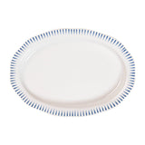 Sitio Stripe 17" Serving Platter - Delft Blue