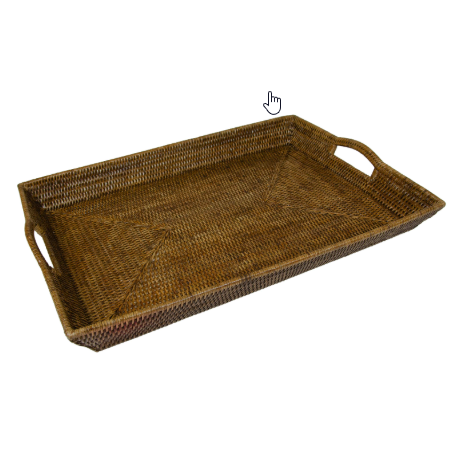 Rattan X-Large Rectangle Tray
