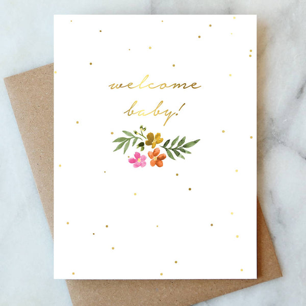 Welcome Baby Greeting Card | New Mom Baby Card