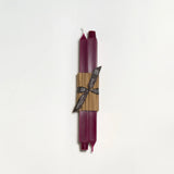 12" Square Taper Handmade Beeswax Candles: Black