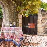 Jardin Red & Grey | French Tablecloths: 59" x 59"
