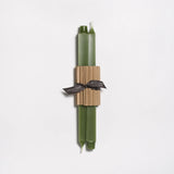 12" Square Taper Handmade Beeswax Candles: Black