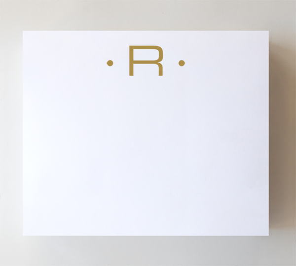Initial Notepads - Luxe Gold Foil: R