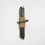 12" Square Taper Handmade Beeswax Candles: Black