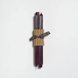 12" Square Taper Handmade Beeswax Candles: Black
