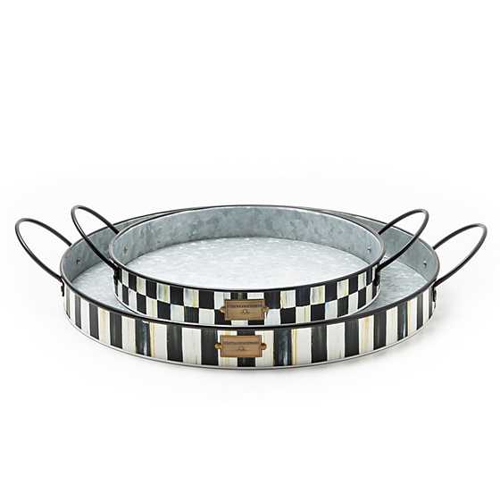 Spectator Galvanized Serving Trays (set of 2)