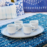 Sitio Stripe 17" Serving Platter - Delft Blue