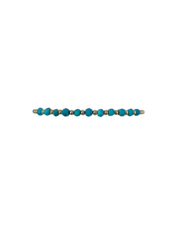 2MM SIGNATURE BRACELET WITH CLASSIC TURQUOISE GOLD PATTERN