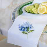 Hydrangea Towel: White (Blue)