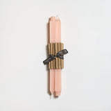 12" Square Taper Handmade Beeswax Candles: Black