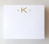 Large Gold Foil Initial Notepads: G