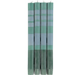 Striped Beryl Green, Bokhara & Moonstone Eco Dinner Candles, Box of 4