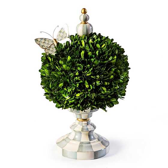 Sterling check Boxwood Centerpiece