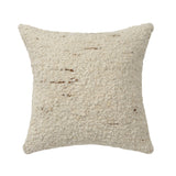Textured Wool Boucle Decorative Cushion Abstract Distressed: Green