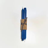 12" Square Taper Handmade Beeswax Candles: Black