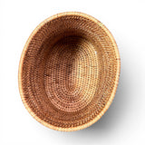 Oval Waste Basket - AB 11x8x11'H: White Wash