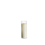 Clear Glass Ivory Pillar Candles