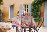 Jardin Red & Grey | French Tablecloths: 59" x 59"