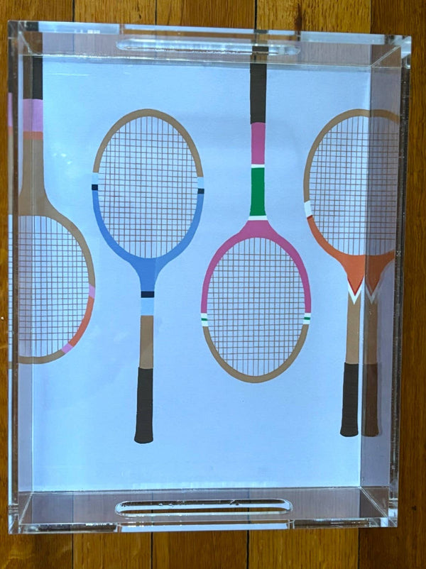 Decorative Trays/Four Tennis Racquets Decorative Tray