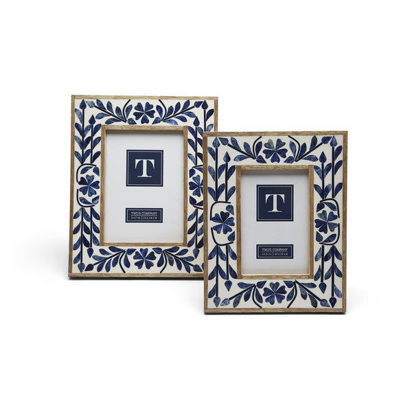 Blue Belle Bone Inlay Photo Frame