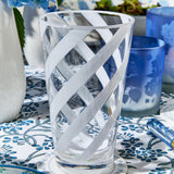 Interlaced Opaque White Drinking Glass