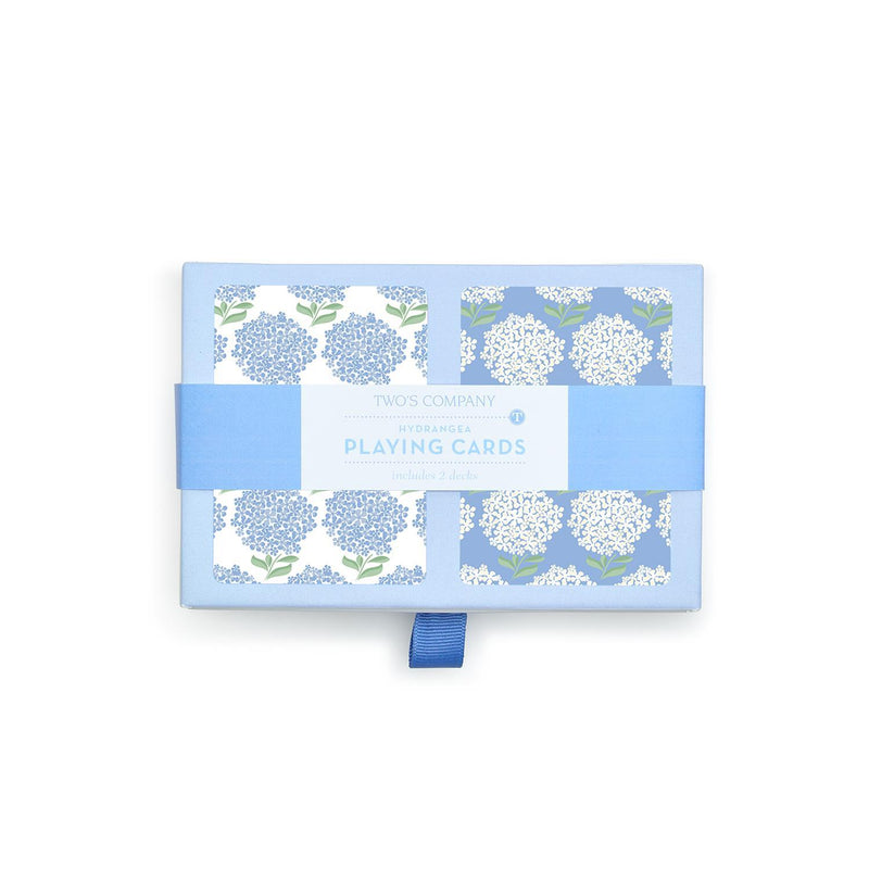 Hydrangea Double Deck Textured Playing Cards in Gift Box Includes 2 Colorways (each deck includes 52 cards and 2 jokers) - Paper