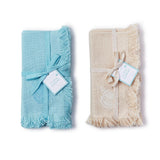 Sea Shell Set of 4 Napkin with Tuft Embroidery Assorted 2 Colors