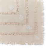 Sea Shell Set of 4 Napkin with Tuft Embroidery Assorted 2 Colors