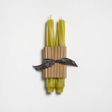9" Twist Taper Handmade Beeswax Candles: Cream