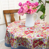 Jardin Red & Grey | French Tablecloths: 59" x 59"