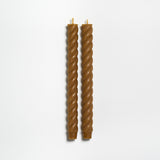 10" Rope Taper Candles: Rhubarb
