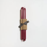 12" Square Taper Handmade Beeswax Candles: Eucalyptus