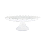 Alabaster Scalloped Cake Stand