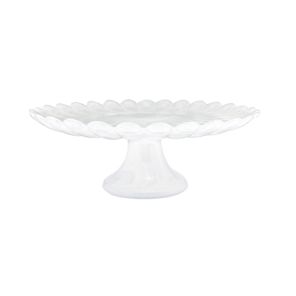 Alabaster Scalloped Cake Stand