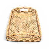 Small Rectangular Morning Tray  12x8x2.25'H: White Wash