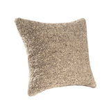 Textured Wool Boucle Decorative Cushion Abstract Distressed: Ivory/Beige