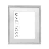 White Leather and Metal Frame