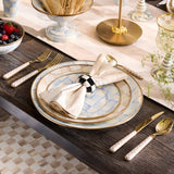 Black and White Check Wood Napkin Rings