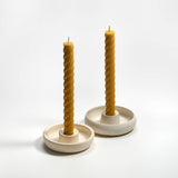 10" Rope Taper Candles: Blush